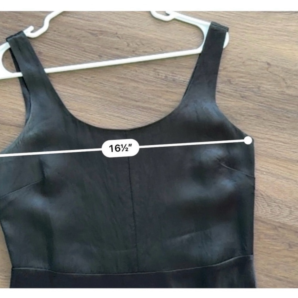 Vince Black Satin Slip Midi Dress Women Size 4 Acetate Japan Fabric Party Chic